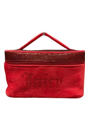 Juicy Couture Red Velvet Crystal-Trim Cosmetic Case